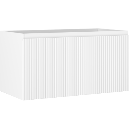 Mexen Rivel szafka łazienkowa podumywalkowa 90 cm, 1 szuflada, ryflowana , biała mat - 91A20-09047-1-BF01