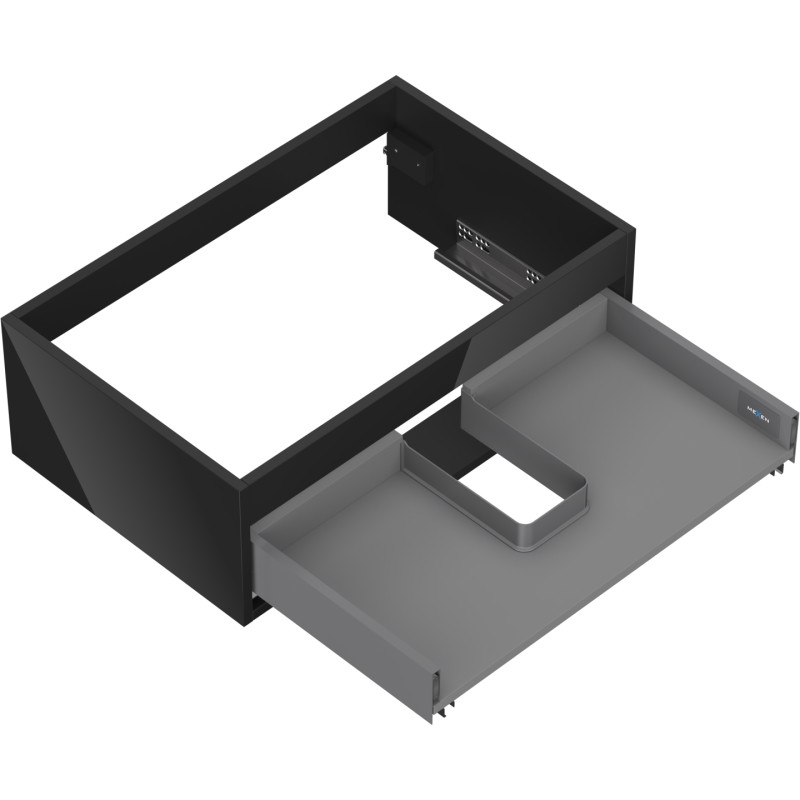 Mexen Box-A korpus szafki podumywalkowej 70 cm, 1 szuflada, czarny połysk - 91AX0-0700-235-1-70