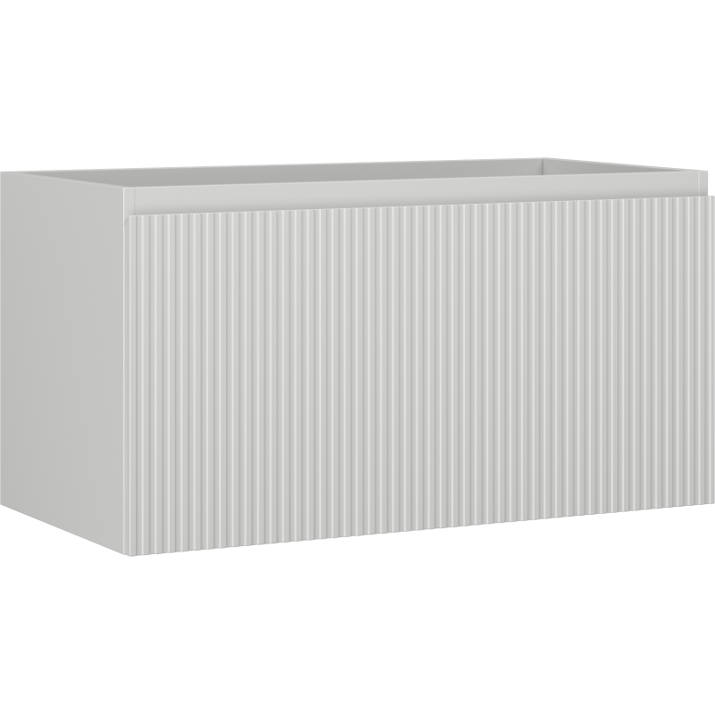 Mexen Rivel szafka łazienkowa podumywalkowa 90 cm, 1 szuflada, ryflowana , szara mat - 91A20-09047-1-BF62