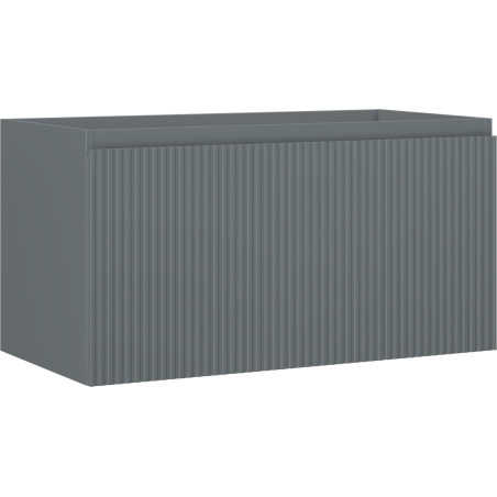 Mexen Rivel szafka łazienkowa podumywalkowa 90 cm, 1 szuflada, ryflowana , szara mat - 91A20-09047-1-BF66