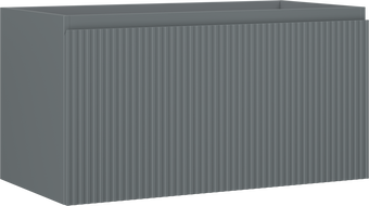 Mexen Rivel szafka łazienkowa podumywalkowa 90 cm, 1 szuflada, ryflowana , szara mat - 91A20-09047-1-BF66
