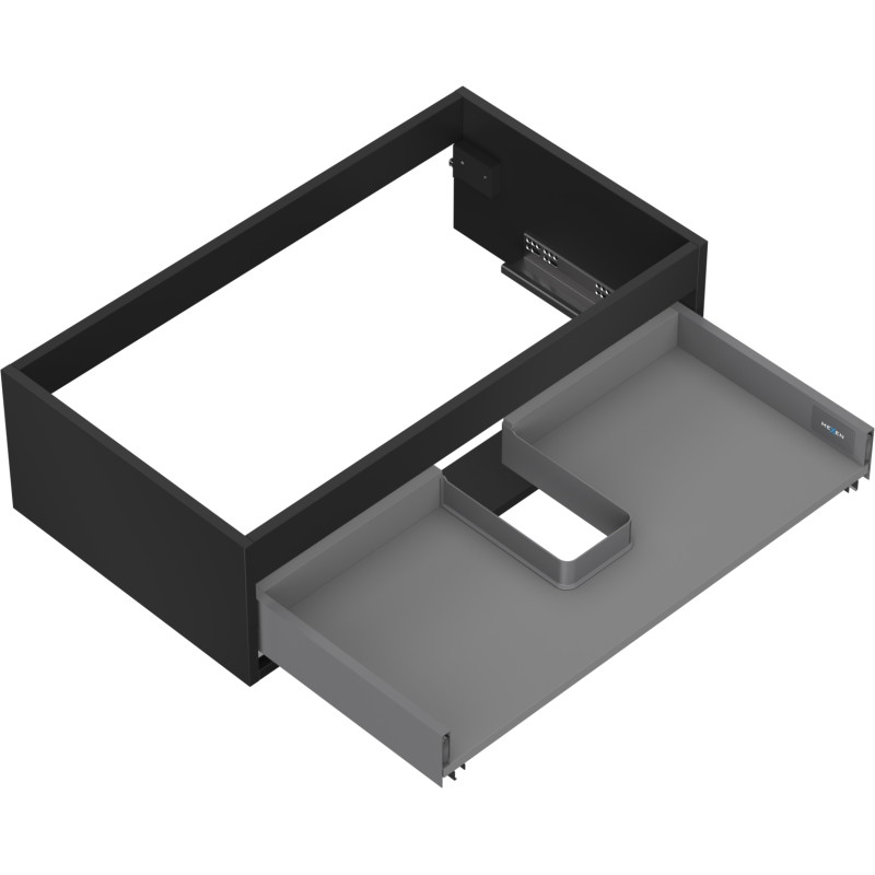 Mexen Box-A korpus szafki podumywalkowej 80 cm, 1 szuflada, czarny mat - 91AX0-0800-235-1-71