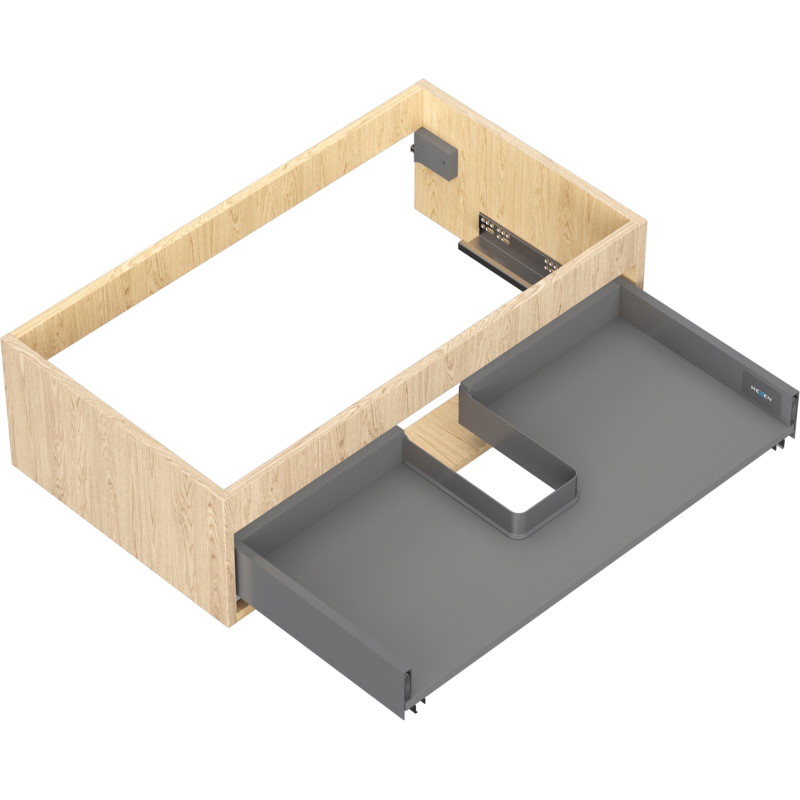 Mexen Box-A korpus szafki podumywalkowej 80 cm, 1 szuflada, dąb - 91AX0-0800-235-1-81
