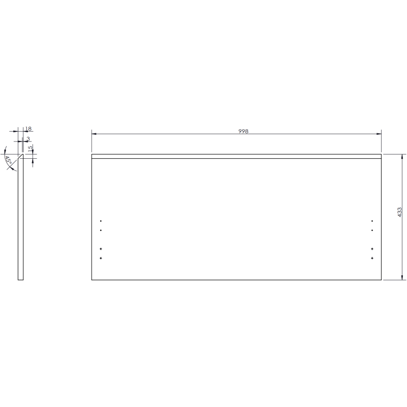 Mexen Rivel szafka łazienkowa podumywalkowa 100 cm, 1 szuflada, ryflowana , szara mat - 91A20-10047-1-BF62