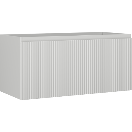 Mexen Rivel szafka łazienkowa podumywalkowa 100 cm, 1 szuflada, ryflowana , szara mat - 91A20-10047-1-BF62
