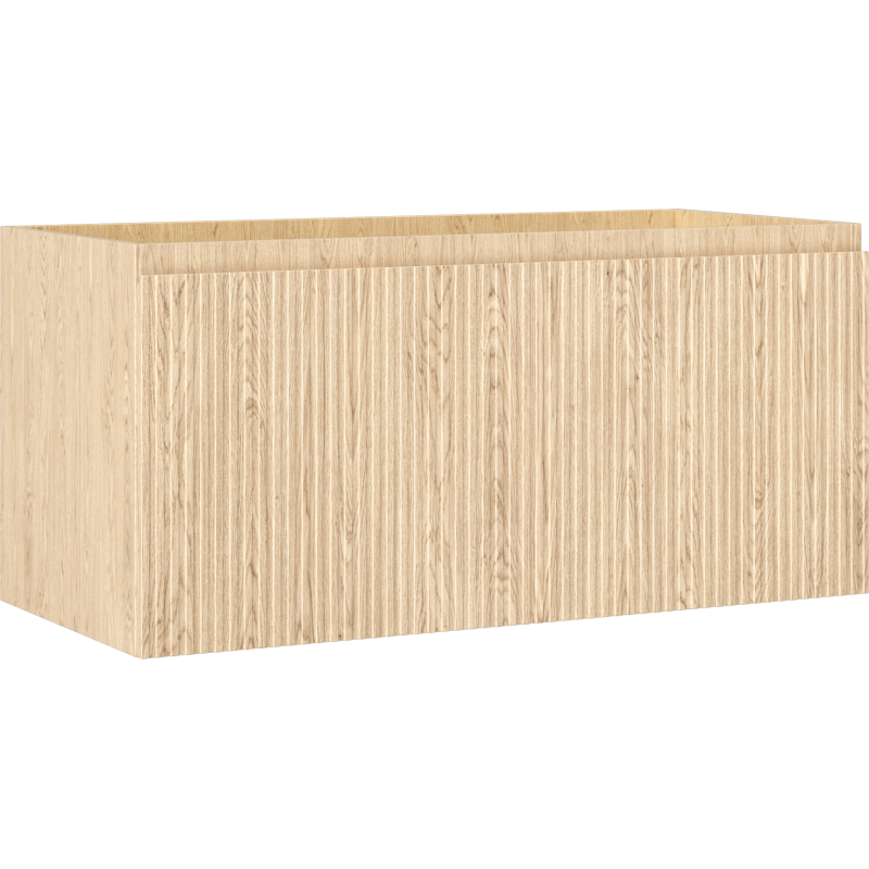 Mexen Rivel szafka łazienkowa podumywalkowa 100 cm, 1 szuflada, ryflowana , dąb - 91A20-10047-1-BF81