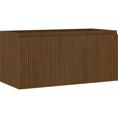 Mexen Rivel szafka łazienkowa podumywalkowa 100 cm, 1 szuflada, ryflowana , orzech - 91A20-10047-1-BF86