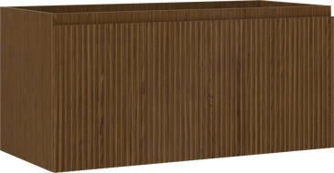 Mexen Rivel szafka łazienkowa podumywalkowa 100 cm, 1 szuflada, ryflowana , orzech - 91A20-10047-1-BF86