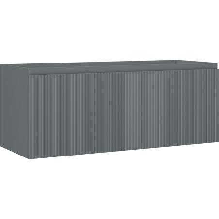 Mexen Rivel szafka łazienkowa podumywalkowa 120 cm, 1 szuflada, ryflowana , grafit mat - 91A20-12047-1-BF66