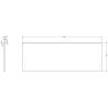 Mexen Rivel szafka łazienkowa podumywalkowa 120 cm, 1 szuflada, ryflowana , czarna mat - 91A20-12047-1-BF71