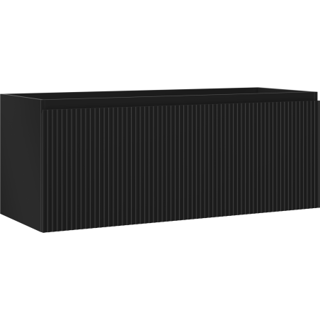 Mexen Rivel szafka łazienkowa podumywalkowa 120 cm, 1 szuflada, ryflowana , czarna mat - 91A20-12047-1-BF71
