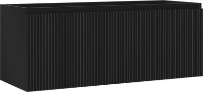 Mexen Rivel szafka łazienkowa podumywalkowa 120 cm, 1 szuflada, ryflowana , czarna mat - 91A20-12047-1-BF71