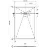 Mexen Stone+ brodzik kompozytowy prostokątny 130 x 90 cm, antracyt - 44719013
