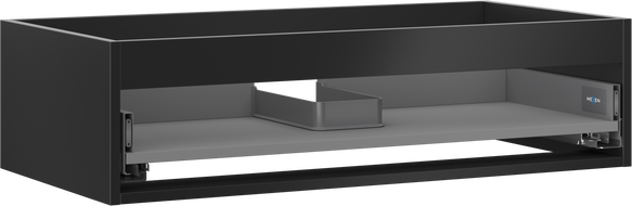 Mexen Box-A korpus szafki podumywalkowej 90 cm, 1 szuflada, czarny mat - 91AX0-0900-235-1-71