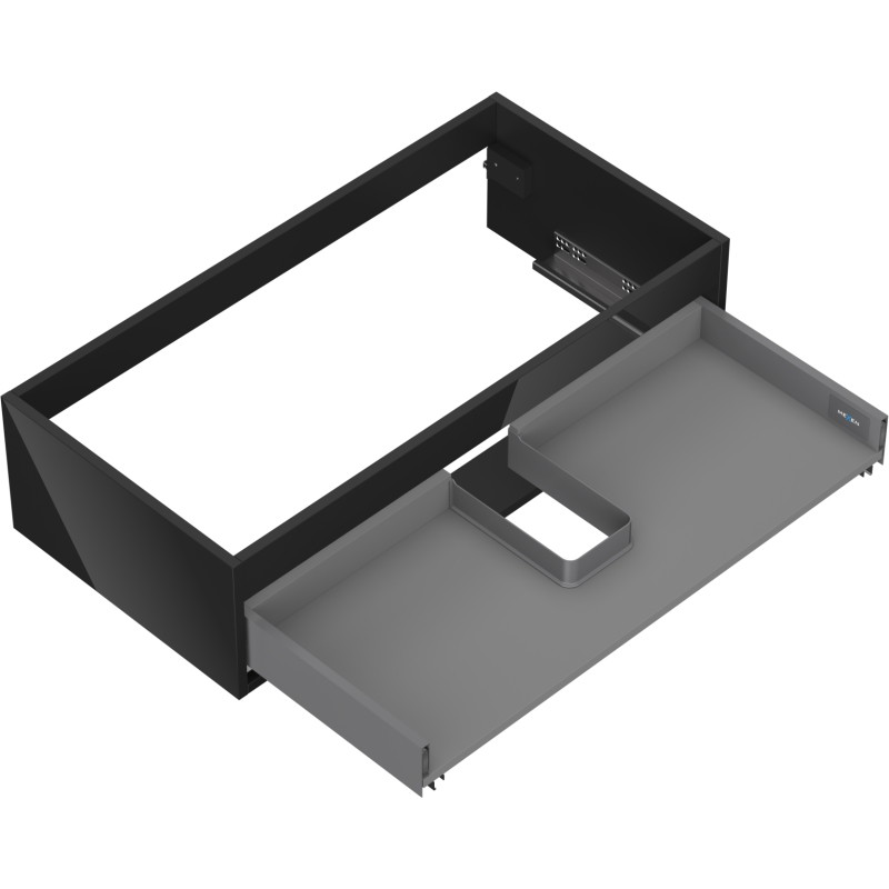 Mexen Box-A korpus szafki podumywalkowej 90 cm, 1 szuflada, czarny połysk - 91AX0-0900-235-1-70