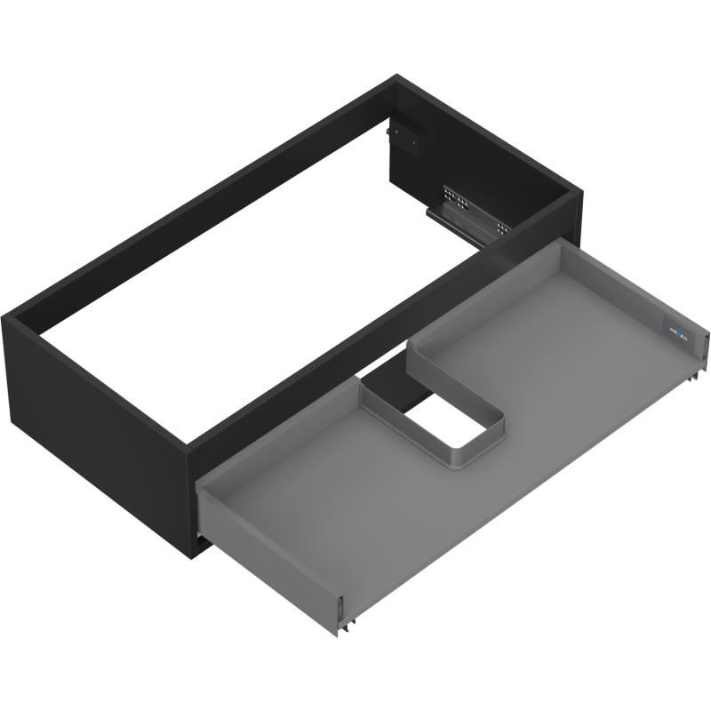 Mexen Box-A korpus szafki podumywalkowej 90 cm, 1 szuflada, czarny mat - 91AX0-0900-235-1-71