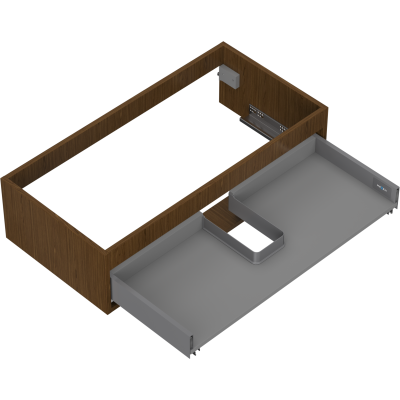 Mexen Box-A korpus szafki podumywalkowej 90 cm, 1 szuflada, orzech - 91AX0-0900-235-1-86