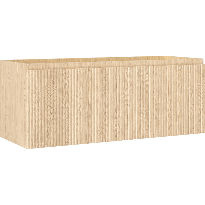 Mexen Rivel szafka łazienkowa podumywalkowa 120 cm, 1 szuflada, ryflowana , dąb - 91A20-12047-1-BF81