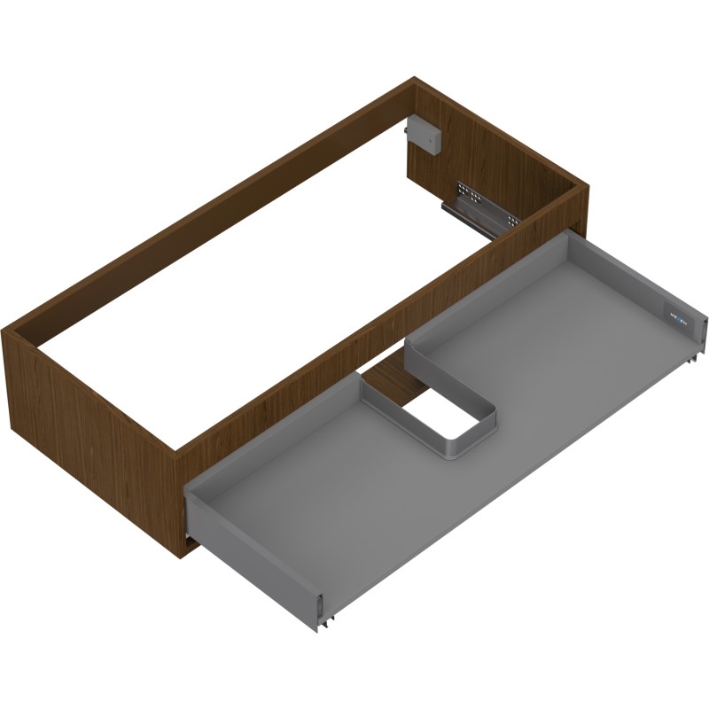 Mexen Box-A korpus szafki podumywalkowej 100 cm, 1 szuflada, orzech - 91AX0-1000-235-1-86