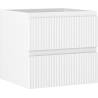 Mexen Rivel szafka łazienkowa podumywalkowa 50 cm, 2 szuflady, ryflowana , biała mat - 91A20-05047-2-BFF01
