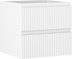 Mexen Rivel szafka łazienkowa podumywalkowa 50 cm, 2 szuflady, ryflowana , biała mat - 91A20-05047-2-BFF01