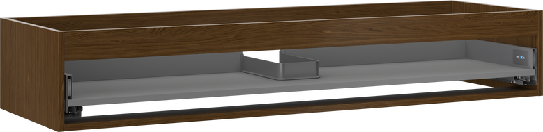 Mexen Box-A korpus szafki podumywalkowej 140 cm, 1 szuflada, orzech - 91AX0-1400-235-1-86