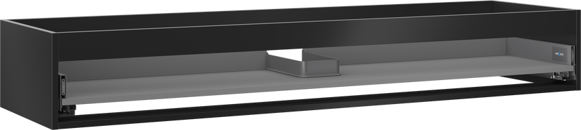 Mexen Box-A korpus szafki podumywalkowej 160 cm, 1 szuflada, czarny mat - 91AX0-1600-235-1-71