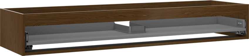Mexen Box-A korpus szafki podumywalkowej 160 cm, 1 szuflada, orzech - 91AX0-1600-235-1-86