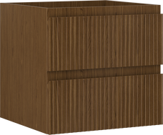Mexen Rivel szafka łazienkowa podumywalkowa 50 cm, 2 szuflady, ryflowana , orzech - 91A20-05047-2-BFF86