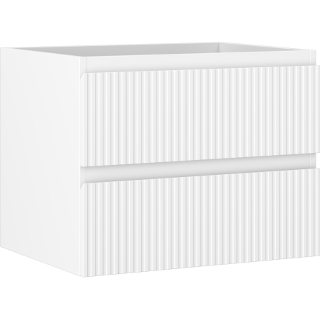 Mexen Rivel szafka łazienkowa podumywalkowa 60 cm, 2 szuflady, ryflowana , biała mat - 91A20-06047-2-BFF01