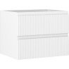 Mexen Rivel szafka łazienkowa podumywalkowa 60 cm, 2 szuflady, ryflowana , biała mat - 91A20-06047-2-BFF01