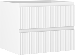 Mexen Rivel szafka łazienkowa podumywalkowa 60 cm, 2 szuflady, ryflowana , biała mat - 91A20-06047-2-BFF01
