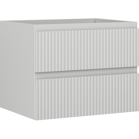 Mexen Rivel szafka łazienkowa podumywalkowa 60 cm, 2 szuflady, ryflowana , szara mat - 91A20-06047-2-BFF62
