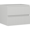 Mexen Rivel szafka łazienkowa podumywalkowa 60 cm, 2 szuflady, ryflowana , szara mat - 91A20-06047-2-BFF62