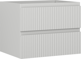 Mexen Rivel szafka łazienkowa podumywalkowa 60 cm, 2 szuflady, ryflowana , szara mat - 91A20-06047-2-BFF62