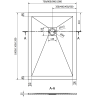 Mexen Stone+ brodzik kompozytowy prostokątny 120 x 100 cm, antracyt - 44711012