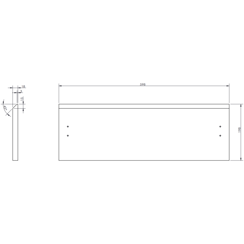 Mexen Rivel szafka łazienkowa podumywalkowa 60 cm, 2 szuflady, ryflowana , czarna mat - 91A20-06047-2-BFF71