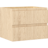 Mexen Rivel szafka łazienkowa podumywalkowa 60 cm, 2 szuflady, ryflowana , dąb - 91A20-06047-2-BFF81