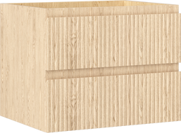 Mexen Rivel szafka łazienkowa podumywalkowa 60 cm, 2 szuflady, ryflowana , dąb - 91A20-06047-2-BFF81