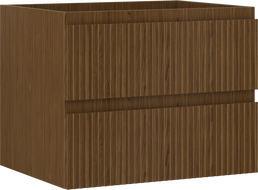 Mexen Rivel szafka łazienkowa podumywalkowa 60 cm, 2 szuflady, ryflowana , orzech - 91A20-06047-2-BFF86