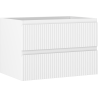 Mexen Rivel szafka łazienkowa podumywalkowa 70 cm, 2 szuflady, ryflowana , biała mat - 91A20-07047-2-BFF01