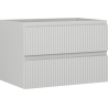 Mexen Rivel szafka łazienkowa podumywalkowa 70 cm, 2 szuflady, ryflowana , szara mat - 91A20-07047-2-BFF62