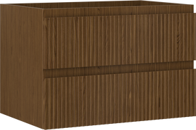 Mexen Rivel szafka łazienkowa podumywalkowa 70 cm, 2 szuflady, ryflowana , orzech - 91A20-07047-2-BFF86