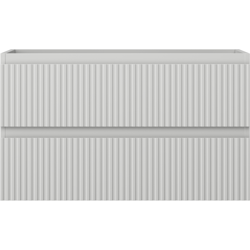 Mexen Rivel szafka łazienkowa podumywalkowa 80 cm, 2 szuflady, ryflowana , szara mat - 91A20-08047-2-BFF62