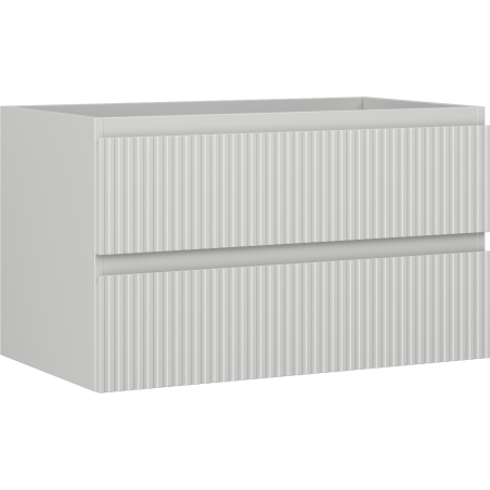 Mexen Rivel szafka łazienkowa podumywalkowa 80 cm, 2 szuflady, ryflowana , szara mat - 91A20-08047-2-BFF62