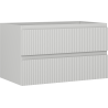 Mexen Rivel szafka łazienkowa podumywalkowa 80 cm, 2 szuflady, ryflowana , szara mat - 91A20-08047-2-BFF62