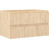 Mexen Rivel szafka łazienkowa podumywalkowa 80 cm, 2 szuflady, ryflowana , dąb - 91A20-08047-2-BFF81