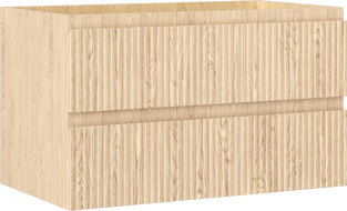 Mexen Rivel szafka łazienkowa podumywalkowa 80 cm, 2 szuflady, ryflowana , dąb - 91A20-08047-2-BFF81