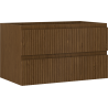 Mexen Rivel szafka łazienkowa podumywalkowa 80 cm, 2 szuflady, ryflowana , orzech - 91A20-08047-2-BFF86
