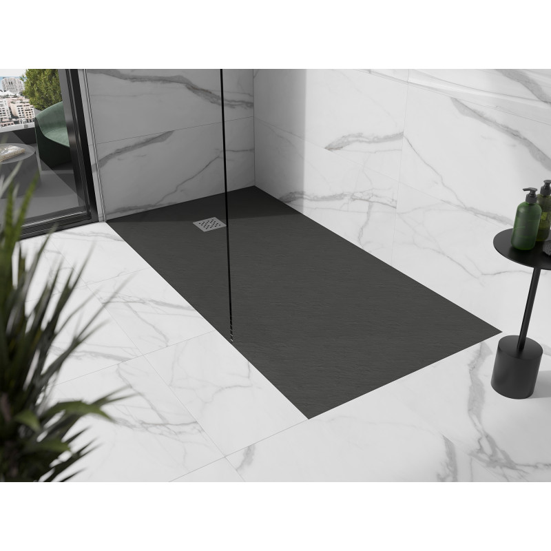 Mexen Stone+ brodzik kompozytowy prostokątny 160 x 100 cm, antracyt - 44711016